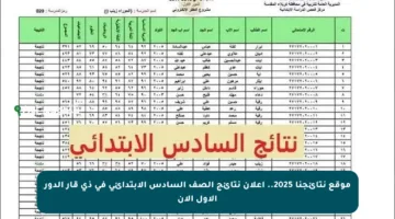 موقع نتائجنا 2025.. إعلان نتائج الصف السادس الابتدائي في ذي قار الدور الأول الآن